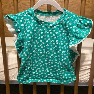 Gap - Green Floral Kids Shirt
